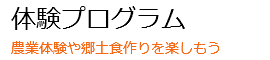 体験プログラム